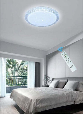 Plafoniera-Led-60-W-Lampadario-Soffitto-Smart-Dimmerabile-Effetto-Cristallo