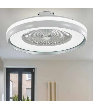 Plafoniera Led 62 W Ventilatore Dimmerabile Telecomando 3 Colorazioni Luce 60006