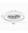 Plafoniera Led 62 W Ventilatore Dimmerabile Telecomando 3 Colorazioni Luce 60006