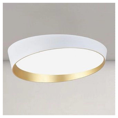 Plafoniera Led 68w Bianco Oro Lampadario Soffitto Tondo Irregolare Luce Fredda 32767