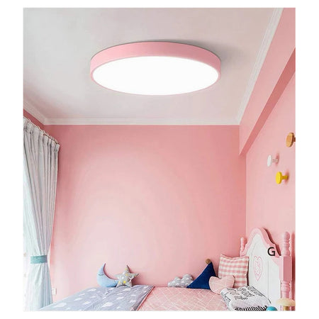 Plafoniera Led 70 W Rotonda Lampada Soffitto Rosa Lampadario Luce Naturale 02621