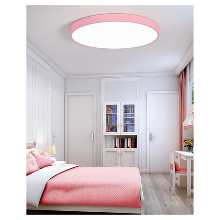 Plafoniera Led 70 W Rotonda Lampada Soffitto Rosa Lampadario Luce Naturale 02621