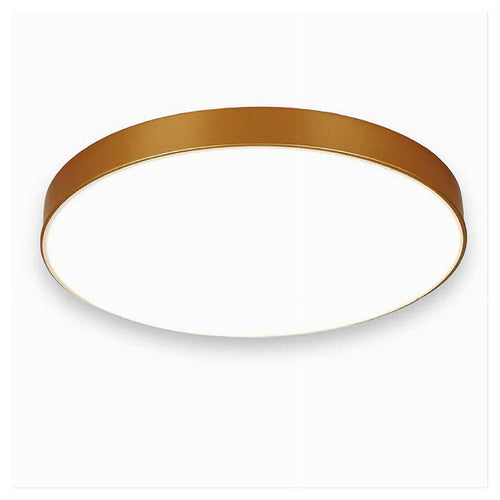 Plafoniera Led 70 Watt Rotonda Lampada Soffitto Oro Lampadario Luce Fredda 02577