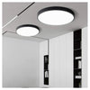 Plafoniera Led 70w Rotonda Lampada Da Soffitto Nero Lampadario Luce Fredda 02591