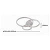 Plafoniera Led 72w 3 Cerchi Effetto Cristallo Con Telecomando Anelli Bianco 31807