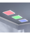 Plafoniera Led 94w Luce Rgb+4000k Rgbw 24v Cromoterapia Lampada Soffitto 62x62cm
