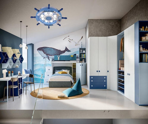 Plafoniera-Led-A-Forma-Di-Timone-Lampadario-Luce-Bianca-Calda-Naturale-40-W-Blu