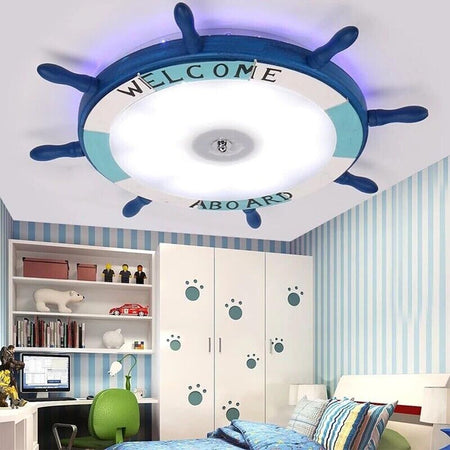 Plafoniera-Led-A-Forma-Di-Timone-Lampadario-Luce-Bianca-Calda-Naturale-40-W-Blu