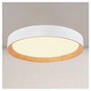 Plafoniera Led A Soffitto 68w Rotonda Bianco Con Venature Legno Luce 4000k 32798