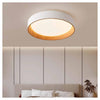 Plafoniera Led A Soffitto 68w Rotonda Bianco Con Venature Legno Luce 4000k 32798