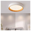 Plafoniera Led A Soffitto 68w Rotonda Bianco Con Venature Legno Luce 4000k 32798