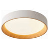 Plafoniera Led A Soffitto 68w Rotonda Bianco Con Venature Legno Luce 4000k 32798