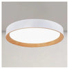 Plafoniera Led A Soffitto 68w Rotonda Bianco Con Venature Legno Luce 6500k 32774