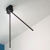 Plafoniera-led-Cattaneo-LUCILLA-905-PA2-60-80-100-3000K-NERO-lampada-parete-moderna-orientabile-modulo-led-integrato-dimmerabile