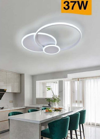 Plafoniera Led Design Moderno 3 Cerchi 37 W Luce Fredda 6500k Naturale 4000k C32 Casa, arredamento e bricolage > Illuminazione da interno > Plafoniere per interno > Lampadari Trade Shop italia - Napoli, Commerciovirtuoso.it