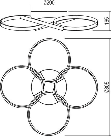 Plafoniera-led-dimmerabile-Redo-Group-ESPIRAL-01-2681-2682-2683-3000°K-4380Lm-lampada-soffitto-moderna