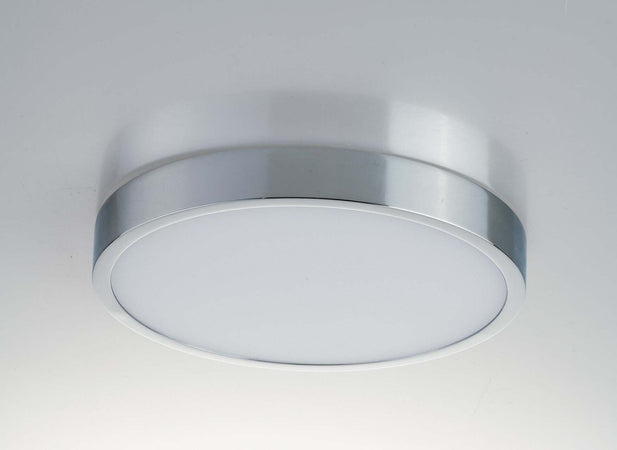 Plafoniera Led Domo Cromo 24W 2200Lm 4000K Ip44 24X2,4Cm Illuminazione/Illuminazione per interni/Lampadari lampade a sospensione e plafoniere/Plafoniere Led Mall Home - Napoli, Commerciovirtuoso.it