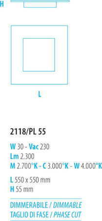 Plafoniera-LED-Fratelli-Braga-CANDY-2118-PL55-LED-vetro-metallo-lampada-soffitto