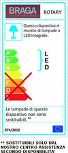 Plafoniera-led-Fratelli-Braga-ROTARY-2116-PL60-orientabile-metallo-lampada-soffitto