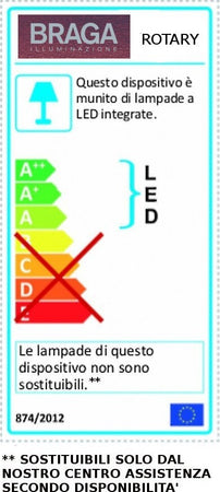 Plafoniera-led-Fratelli-Braga-ROTARY-2116-PL60-orientabile-metallo-lampada-soffitto