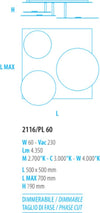 Plafoniera-led-Fratelli-Braga-ROTARY-2116-PL60-orientabile-metallo-lampada-soffitto