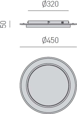 Plafoniera-led-Gea-Luce-DHARMA-PP-2700Lm-3000°K-lampada-soffitto-moderna