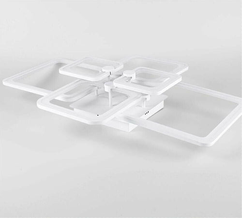 Plafoniera-Led-Luce-Bianca-6500k-Lampadario-6-Quadrati-70-Watt-Quadrato-Moderno-Universo