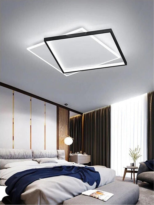 Plafoniera-Led-Luce-Bianca-Calda-Naturale-Lampada-Quadrato-Da-Soffitto-36-Watt