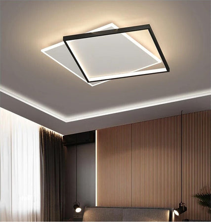 Plafoniera-Led-Luce-Bianca-Calda-Naturale-Lampada-Quadrato-Da-Soffitto-36-Watt