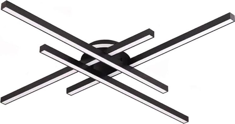 Plafoniera-Led-Luce-Calda-3000k-Lampadario-45-Watt-Moderno-Nero-Pn21nc-Universo