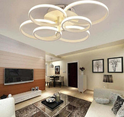 Plafoniera Led Moderno 6 Anelli Lampadario 51 W Luce Fredda Calda Naturale C08 Illuminazione/Illuminazione per interni/Lampadari lampade a sospensione e plafoniere/Plafoniere Trade Shop italia - Napoli, Commerciovirtuoso.it