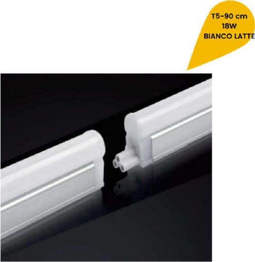 Plafoniera-Led-Neon-T5-Sottopensile-Opaco-Vari-Toni-Luce-18-Watt-90cm