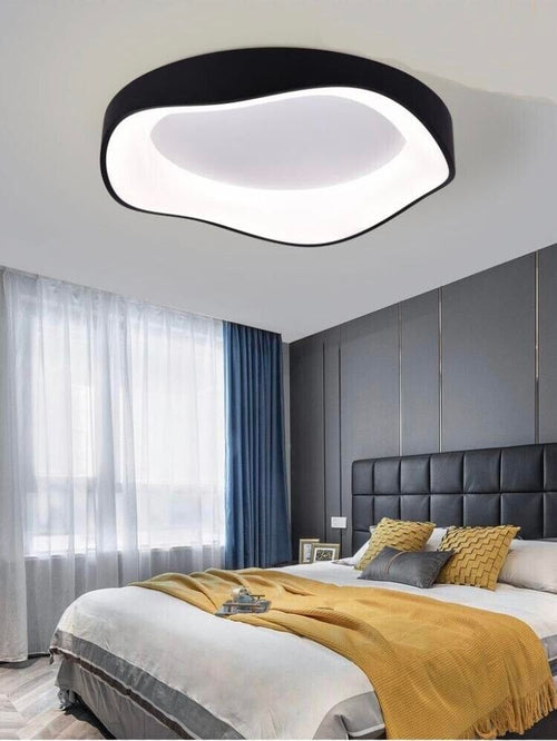 Plafoniera-Led-Onda-38-W-3-Colori-Luce-Bianca-Calda-Naturale-Lampadario-Nero-Universo