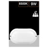 Plafoniera Led Per Esterno Con Sensore Di Movimento 9w Luce 6500k Tonda Ovale Ip56 Sen-9f