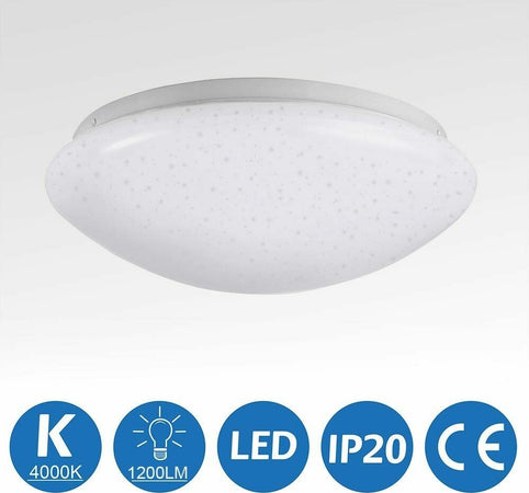 Plafoniera Led Rotonda 12w Luce Bianca 4000k Effetto Stelle Lampada Soffitto Illuminazione/Illuminazione per interni/Lampadari lampade a sospensione e plafoniere/Plafoniere Trade Shop italia - Napoli, Commerciovirtuoso.it