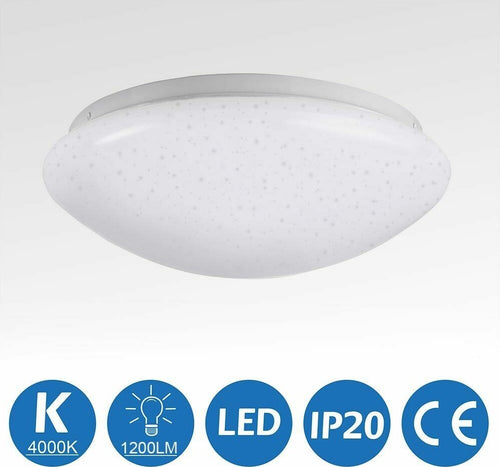 Plafoniera Led Rotonda 12w Luce Bianca 4000k Effetto Stelle Lampada Soffitto Illuminazione/Illuminazione per interni/Lampadari lampade a sospensione e plafoniere/Plafoniere Trade Shop italia - Napoli, Commerciovirtuoso.it