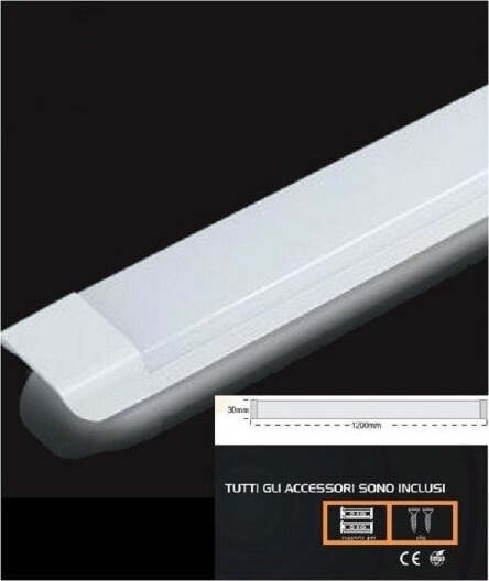 Plafoniera-Led-Slim-54w-120cm-Sottopensile-Ripiani-Luce-Calda-Fredda-Naturale
