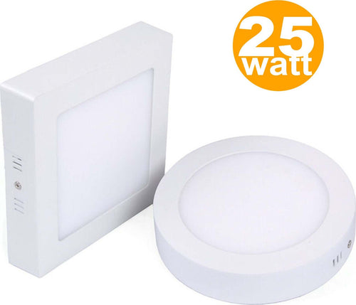 PLAFONIERA LED TONDA O QUADRATA DA SUPERFICIE PANNELLO DA 25W CALDO FREDDO NATUR  Trade Shop italia - Napoli, Commerciovirtuoso.it