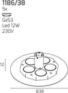 Plafoniera-led-Top-Light-DISK-1186-38-GX53-LED-lampada-soffitto-parete-moderna