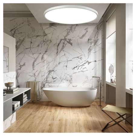 Plafoniera Led Ultra Slim 24w Ip40 Con Tecnologia Cct Da 6500k A 2700k Con Switch Lv300-3c