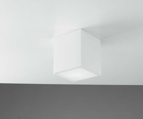 Plafoniera Living Bianca 1Xe27 14X14X16Cm Illuminazione/Illuminazione per interni/Lampadari lampade a sospensione e plafoniere/Plafoniere Led Mall Home - Napoli, Commerciovirtuoso.it