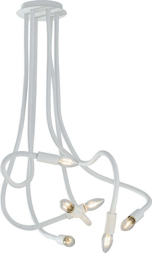 Plafoniera Lover Bianca 6Xe14 100X120Cm Illuminazione/Illuminazione per interni/Lampadari lampade a sospensione e plafoniere/Plafoniere Led Mall Home - Napoli, Commerciovirtuoso.it