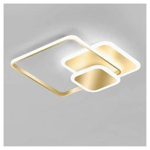 Plafoniera Luce Fredda Led Quadrata 50 W Lampadario A Soffitto Oro Moderno 50088