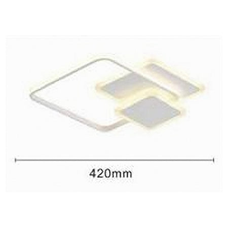 Plafoniera Luce Naturale Led Quadrata 50w Lampadario Soffitto Bianco Moderno 50057
