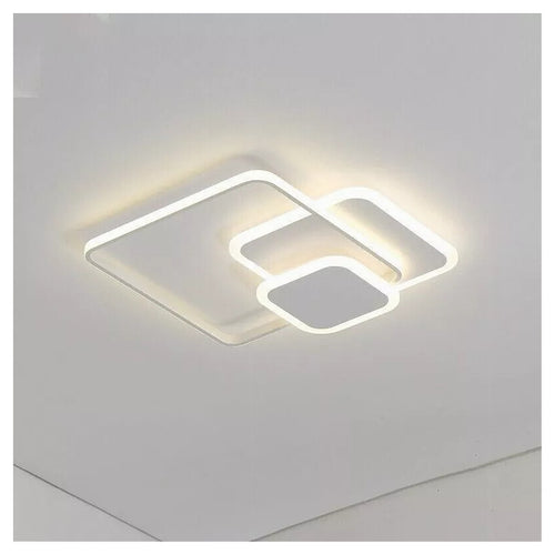 Plafoniera Luce Naturale Led Quadrata 50w Lampadario Soffitto Bianco Moderno 50057