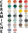 Plafoniera-Media-Vintage-Decò-Pi-Ceramica-Arancio-Pesca-1-Luce-E27