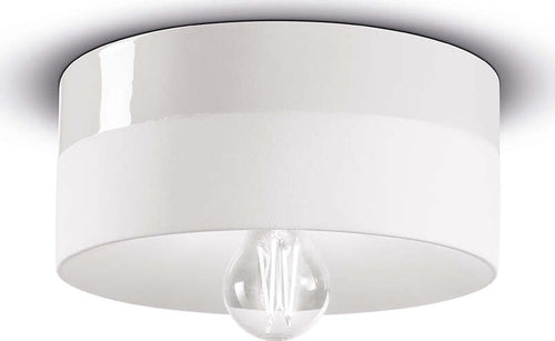 Plafoniera-Media-Vintage-Decò-Pi-Ceramica-Bianco-Grezzo-1-Luce-E27