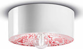 Plafoniera-Media-Vintage-Decò-Pi-Ceramica-Ming-Rosso-1-Luce-E27