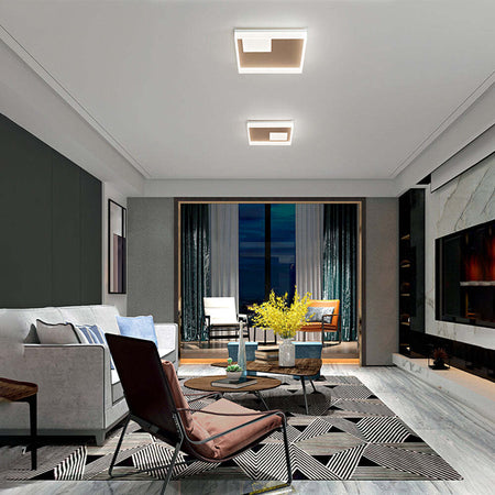 Plafoniera-Metallo-Moderna-Boxe-Oro-Led-Grande