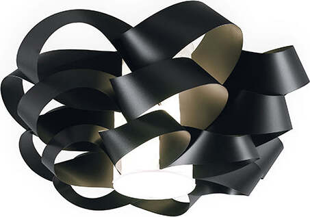 Plafoniera-Moderna-1-Luce-Cloud-D40-In-Polilux-Nero-Made-In-Italy